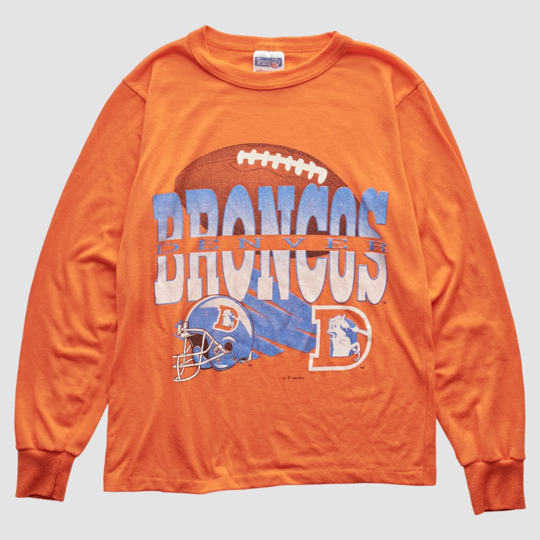 Denver Broncos NFL 90s Long Sleeve T-shirt - Orange Vintage - Fanatics