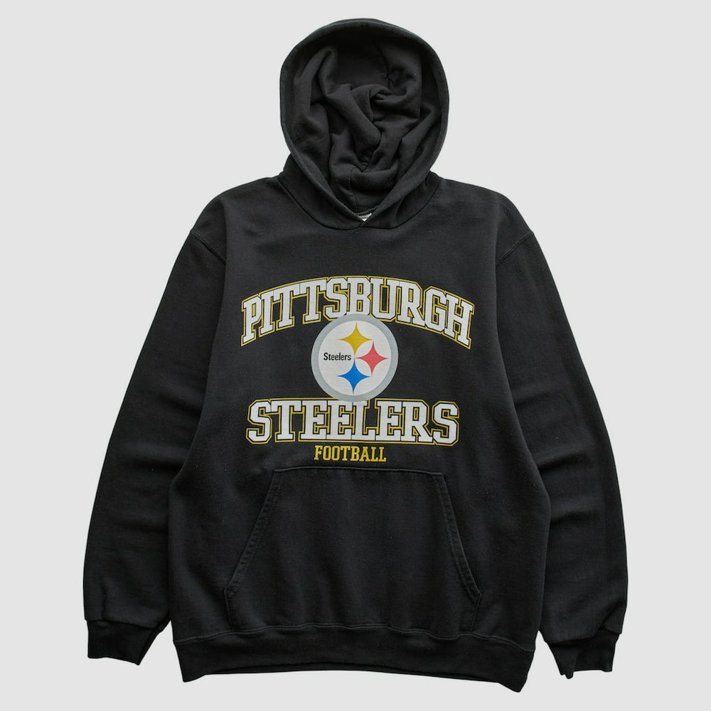 Pittsburgh Steelers NFL 2000s Hooded Pullover Sweatshirt - Black Vintage - Fanatics