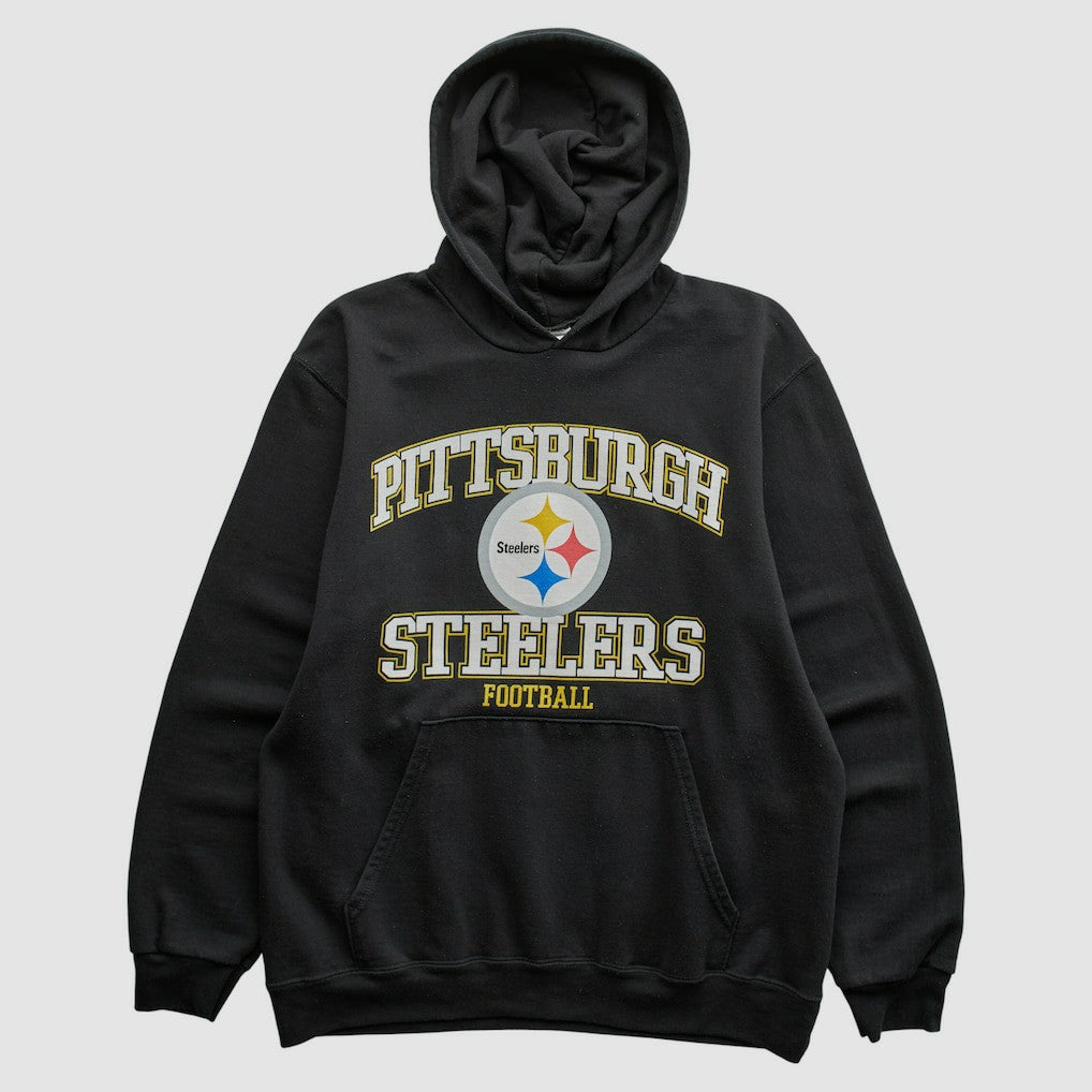 Pittsburgh Steelers NFL 2000s Hooded Pullover Sweatshirt - Black Vintage - Fanatics