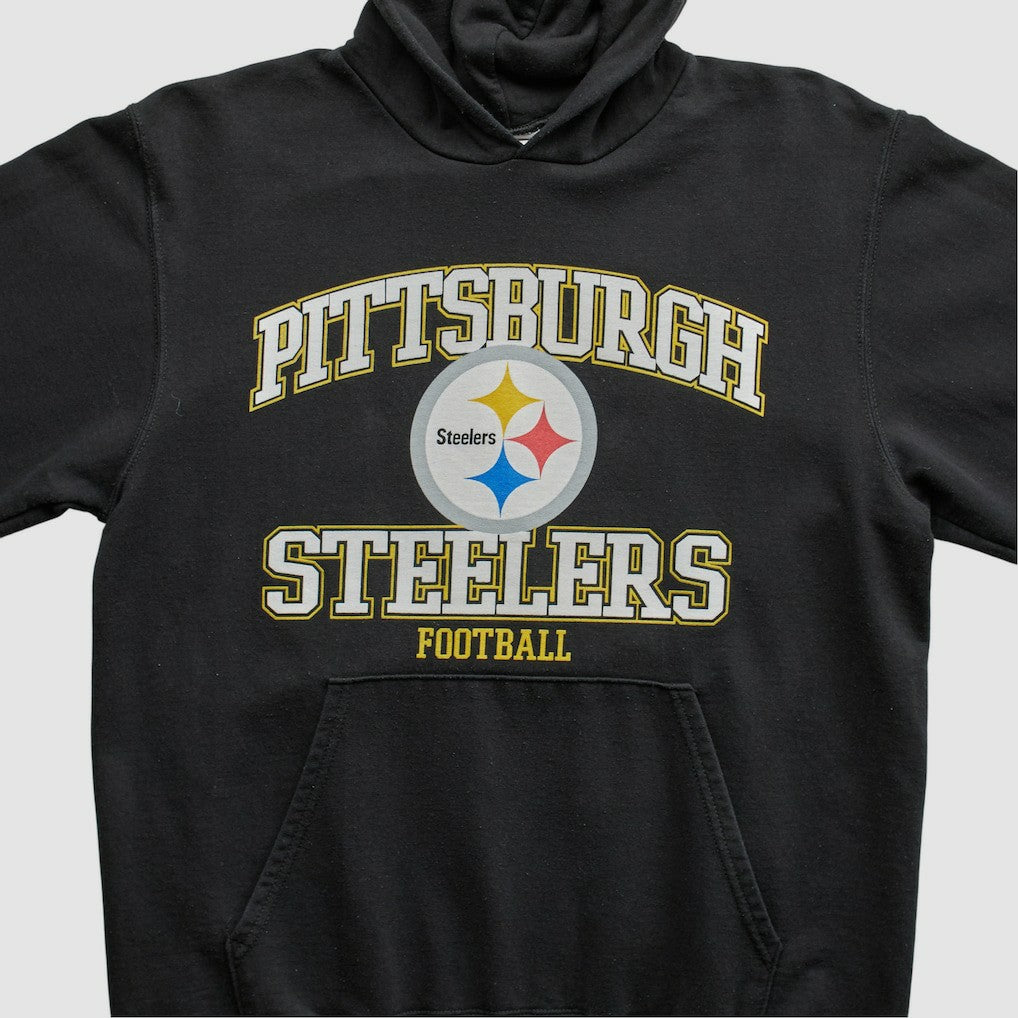 Pittsburgh Steelers NFL 2000s Hooded Pullover Sweatshirt - Black Vintage - Fanatics