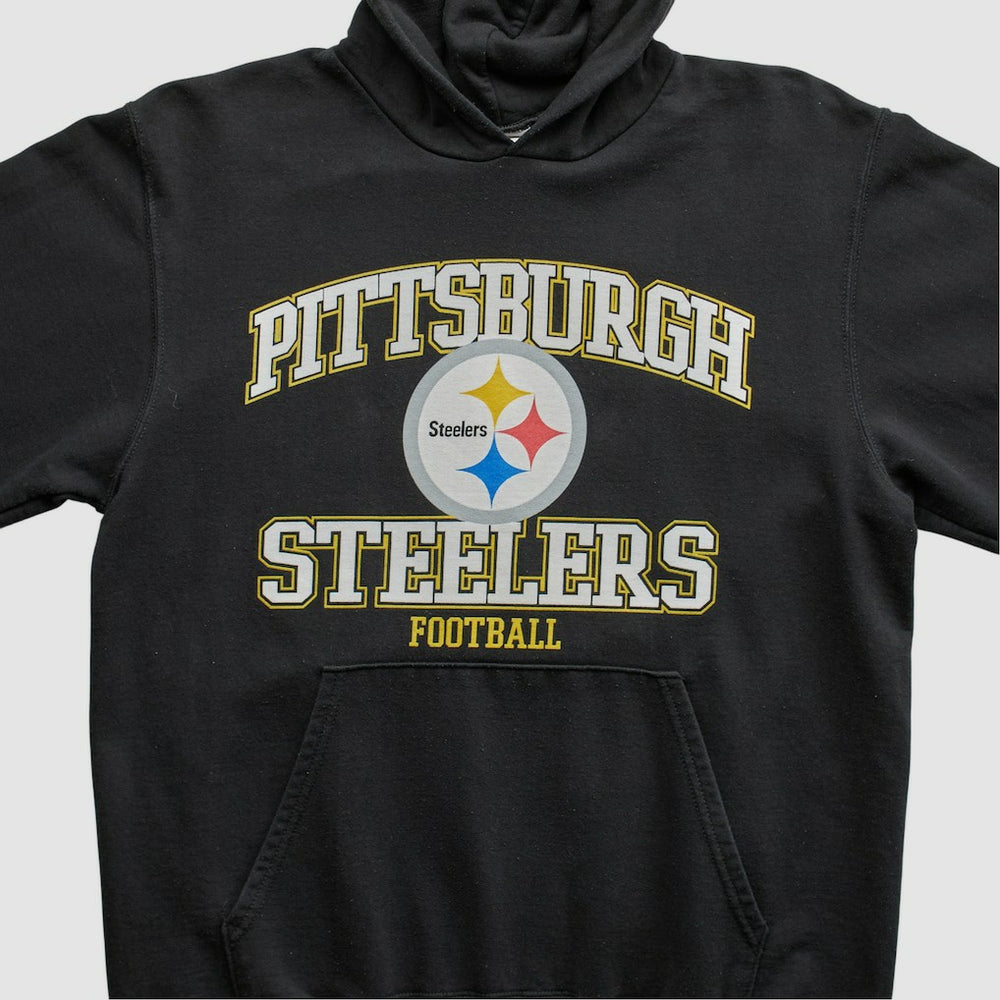 Pittsburgh Steelers NFL 2000s Hooded Pullover Sweatshirt - Black Vintage - Fanatics