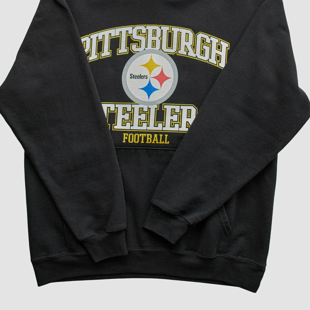 Pittsburgh Steelers NFL 2000s Hooded Pullover Sweatshirt - Black Vintage - Fanatics