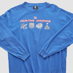 New York Giants NFL 2010s Long Sleeve T-shirt - Blue Vintage - Fanatics