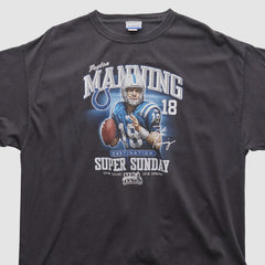 Payton Manning Super Bowl XLI Reebok 2000s T-shirt - Black Vintage - Fanatics