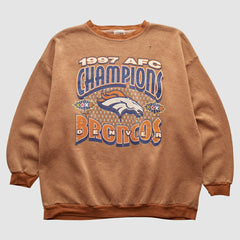 Denver Broncos Tultex 1997 Pullover Sweatshirt - Brown Vintage - Fanatics