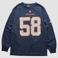 Denver Broncos NFL 2010s Long Sleeve T-shirt - Navy Vintage - Fanatics