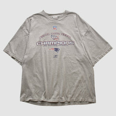 New England Patriots Reebok 2002 T-shirt - Heather Gray Vintage - Fanatics