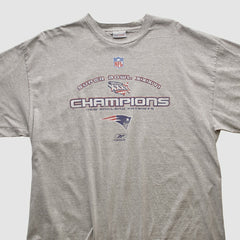 New England Patriots Reebok 2002 T-shirt - Heather Gray Vintage - Fanatics