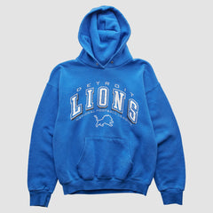 Detroit Lions 2000s Hooded Pullover Sweatshirt - Blue Vintage - Fanatics