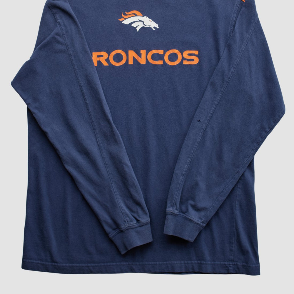 Denver Broncos NFL 2000s Long Sleeve T-shirt - Navy Vintage - Fanatics