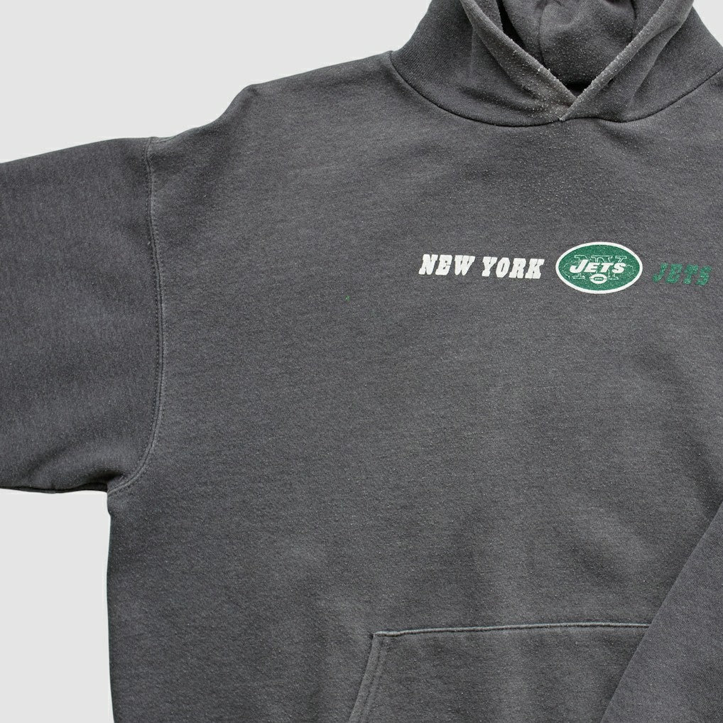 New York Jets Team Edition Apparel 2000s Hooded Pullover Sweatshirt - Charcoal Vintage - Fanatics