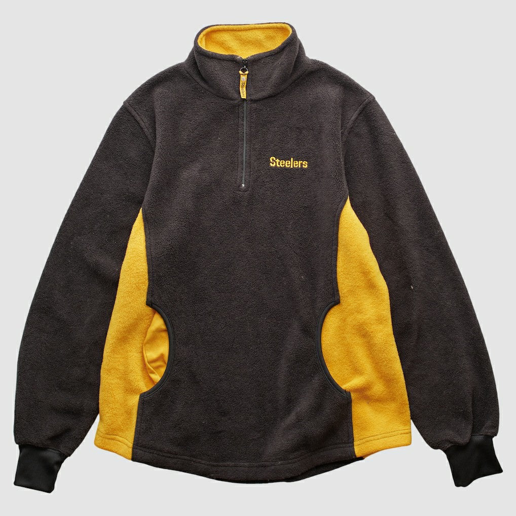 Pittsburgh Steelers NFL 2000s 1/4 Zip Sweatshirt - Black Vintage - Fanatics