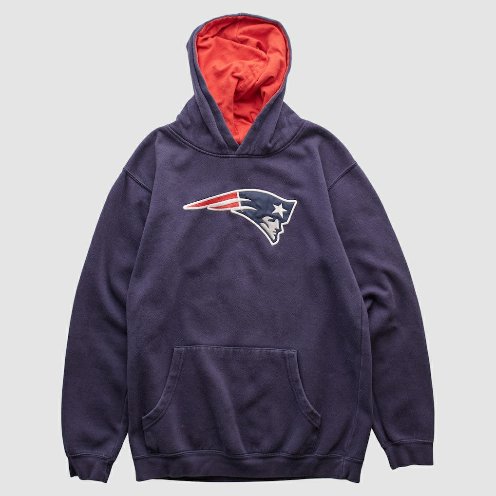 New England Patriots NFL 2000s Hooded Pullover Sweatshirt - Navy Vintage - Fanatics