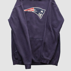 New England Patriots NFL 2000s Hooded Pullover Sweatshirt - Navy Vintage - Fanatics