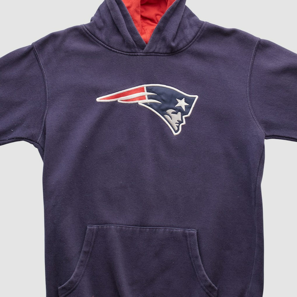 New England Patriots NFL 2000s Hooded Pullover Sweatshirt - Navy Vintage - Fanatics