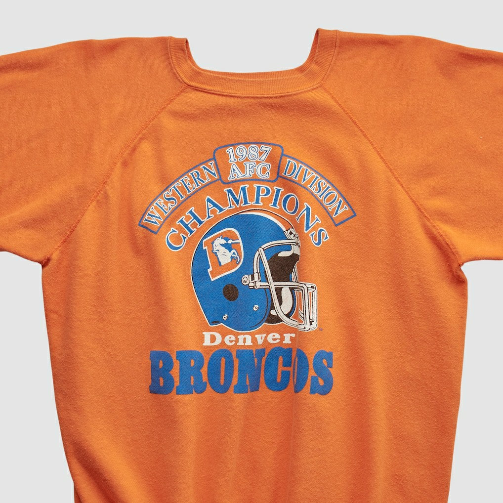 Denver Broncos Trench 1987 Pullover Sweatshirt - Orange Vintage - Fanatics