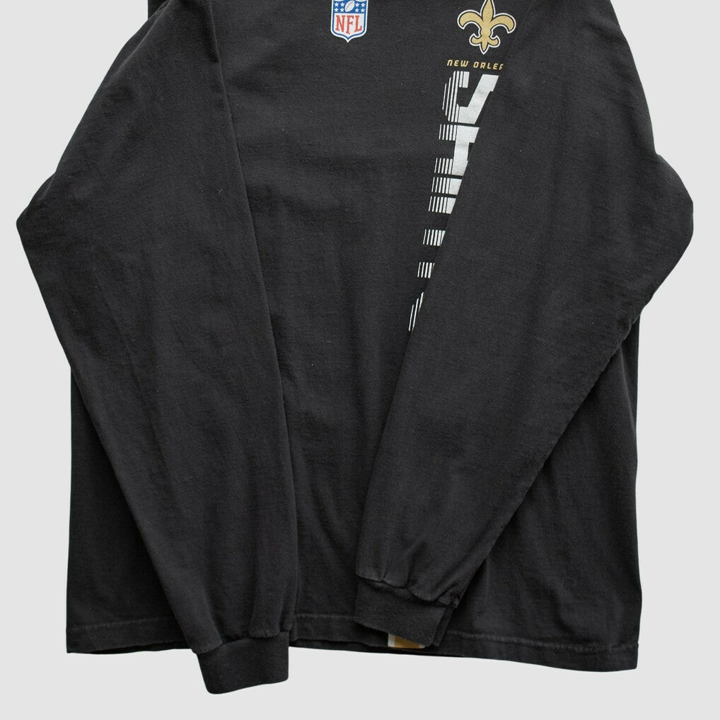 New Orleans Saints Reebok 2000s Long Sleeve T-shirt - Black Vintage - Fanatics