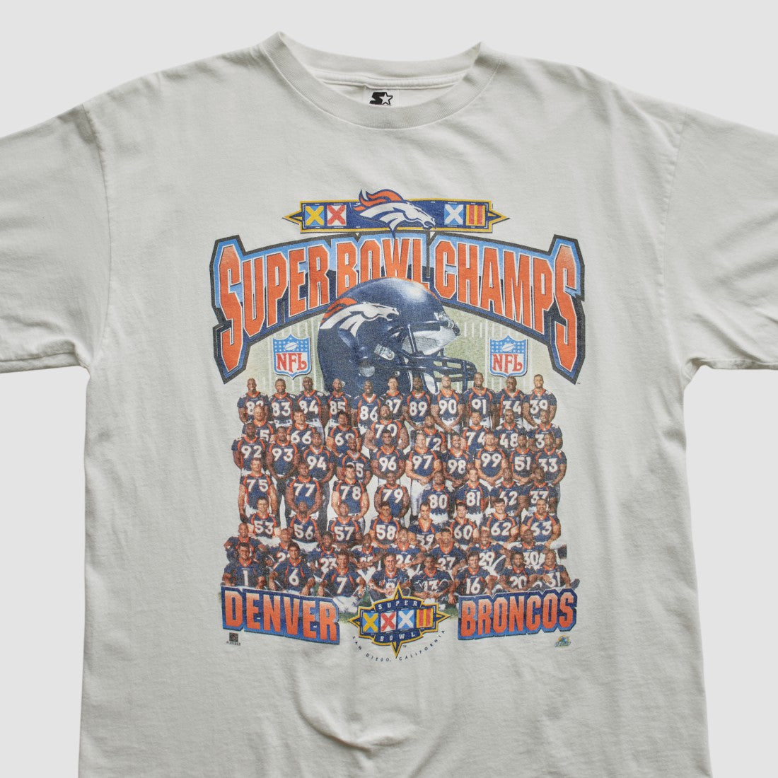 Denver Broncos Starter 1998 T-shirt - White Vintage - Fanatics