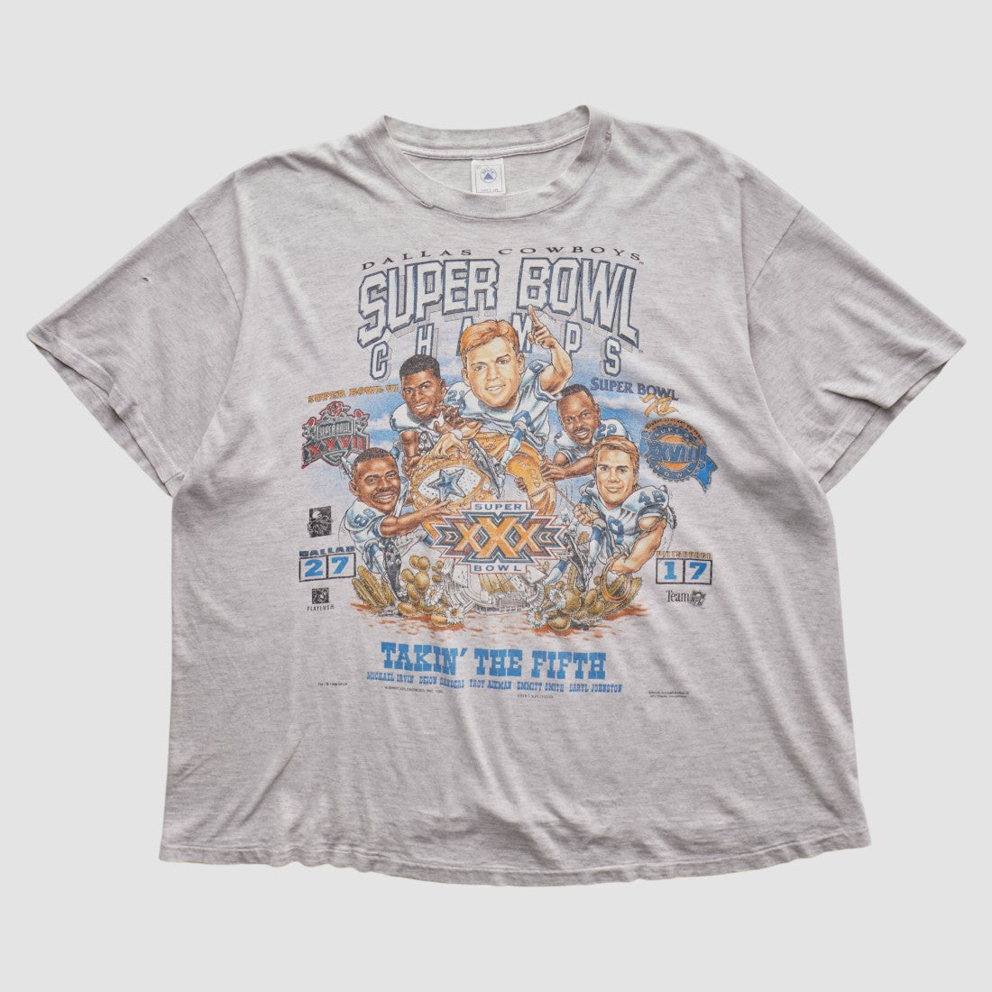Dallas Cowboys Delta 1996 T-shirt - Heather Gray Vintage - Fanatics