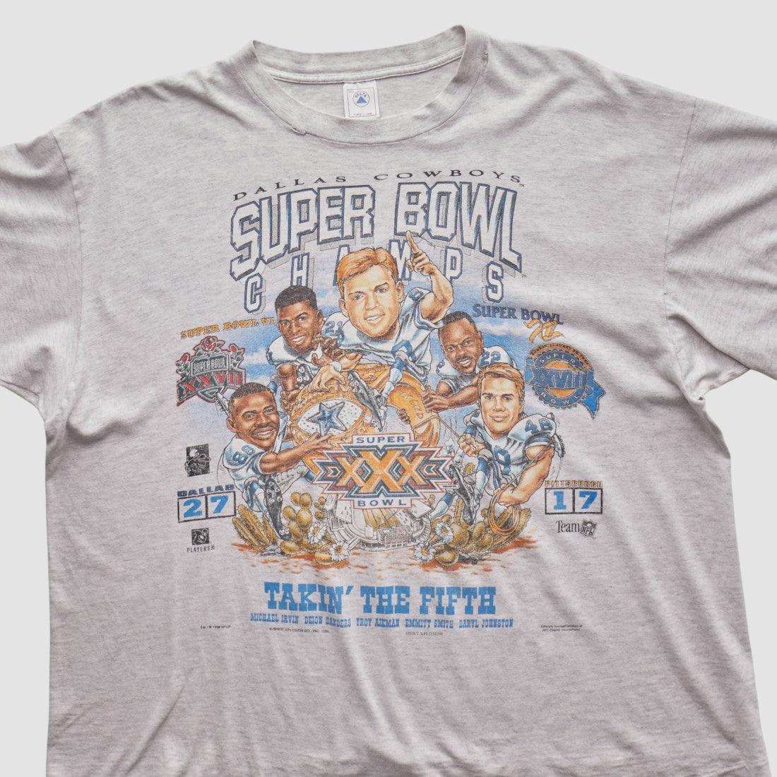 Dallas Cowboys Delta 1996 T-shirt - Heather Gray Vintage - Fanatics