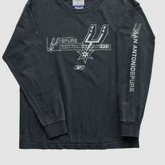 Vintage San Antonio Spurs Reebok 2000s Long Sleeve T-shirt Black