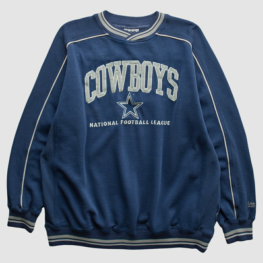 Dallas Cowboys Lee Apparel 90s Pullover Sweatshirt - Navy Vintage - Fanatics
