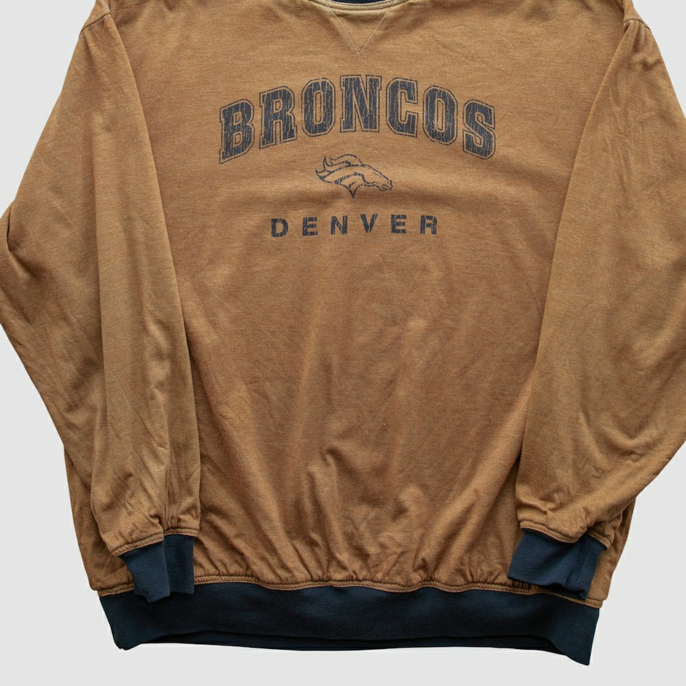 Denver Broncos 2000s Pullover Sweatshirt - Tan Vintage - Fanatics
