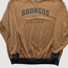 Denver Broncos 2000s Pullover Sweatshirt - Tan Vintage - Fanatics