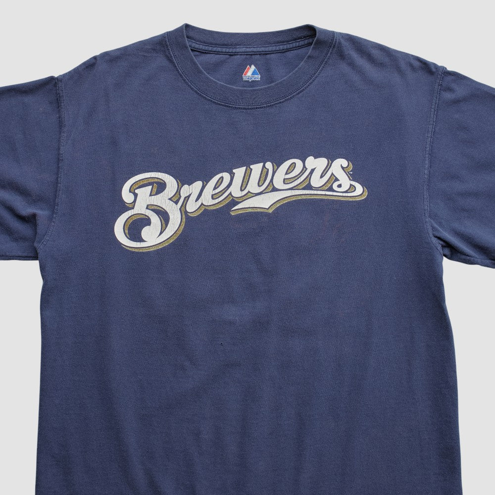 Milwaukee Brewers Majestic 2000s T-shirt Online