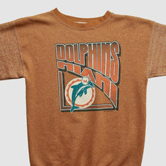 Miami Dolphins Logo 7 90s Pullover Sweatshirt - Brown Vintage - Fanatics