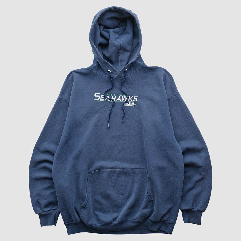 Seattle Seahawks NFL 2000s Hooded Pullover Sweatshirt - Navy Vintage - Fanatics