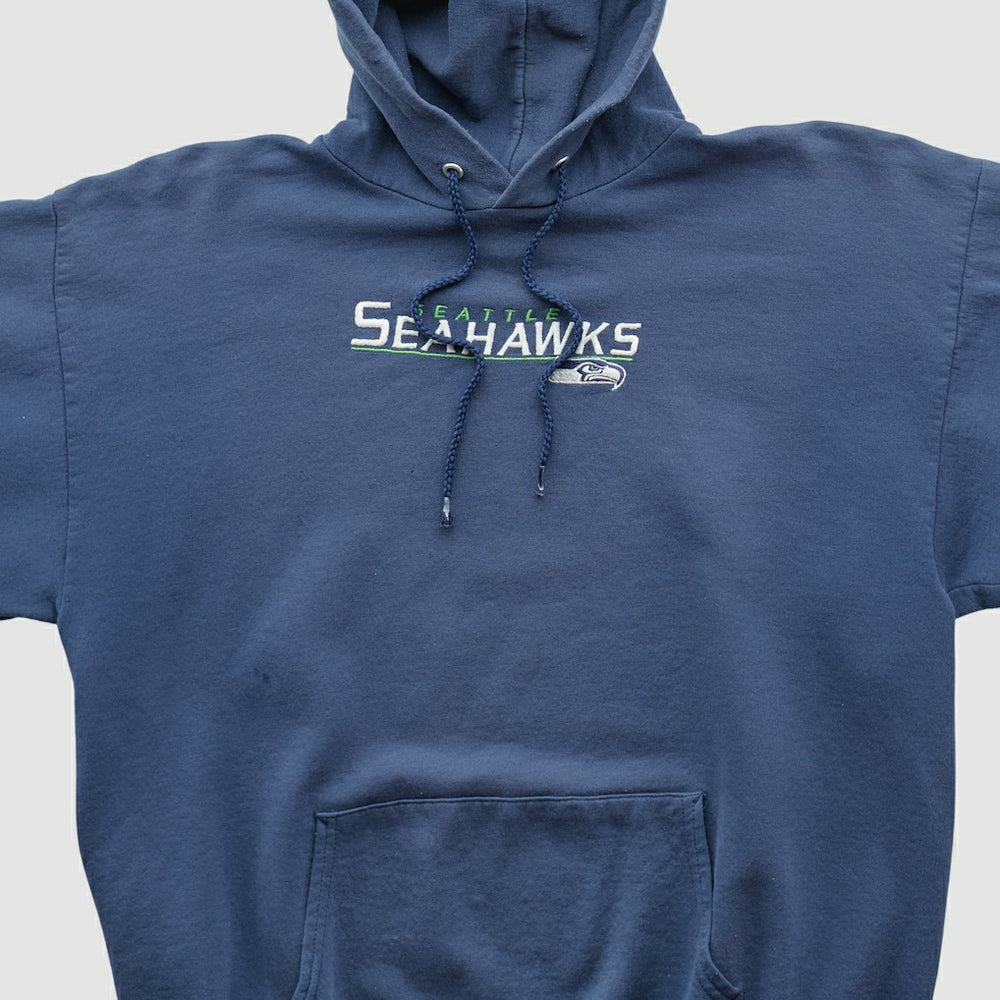 Seattle Seahawks NFL 2000s Hooded Pullover Sweatshirt - Navy Vintage - Fanatics
