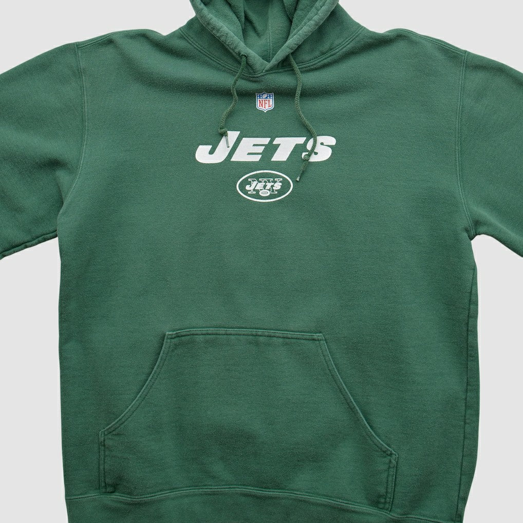 New York Jets Reebok 2000s Hooded Pullover Sweatshirt - Green Vintage - Fanatics