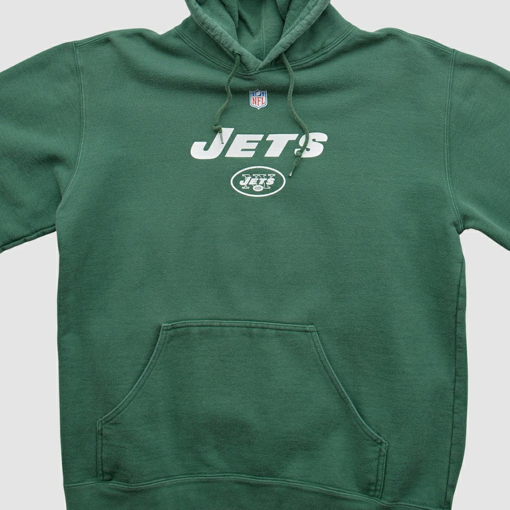 New York Jets Reebok 2000s Hooded Pullover Sweatshirt - Green Vintage - Fanatics