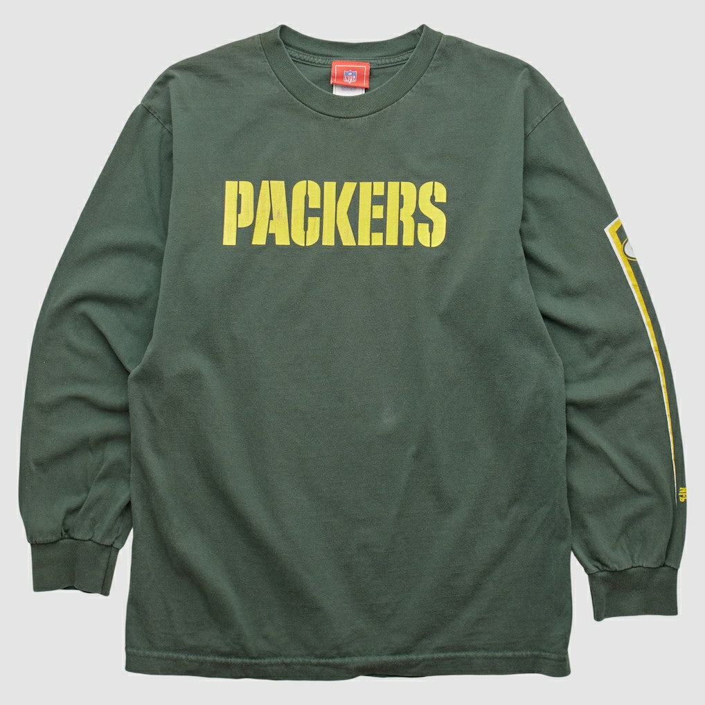 Green Bay Packers NFL 2000s Long Sleeve T-shirt - Green Vintage - Fanatics