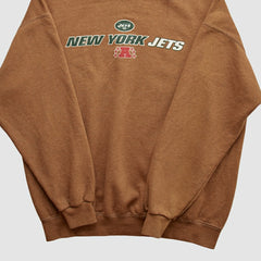 New York Jets NFL 2000s Pullover Sweatshirt - Brown Vintage - Fanatics