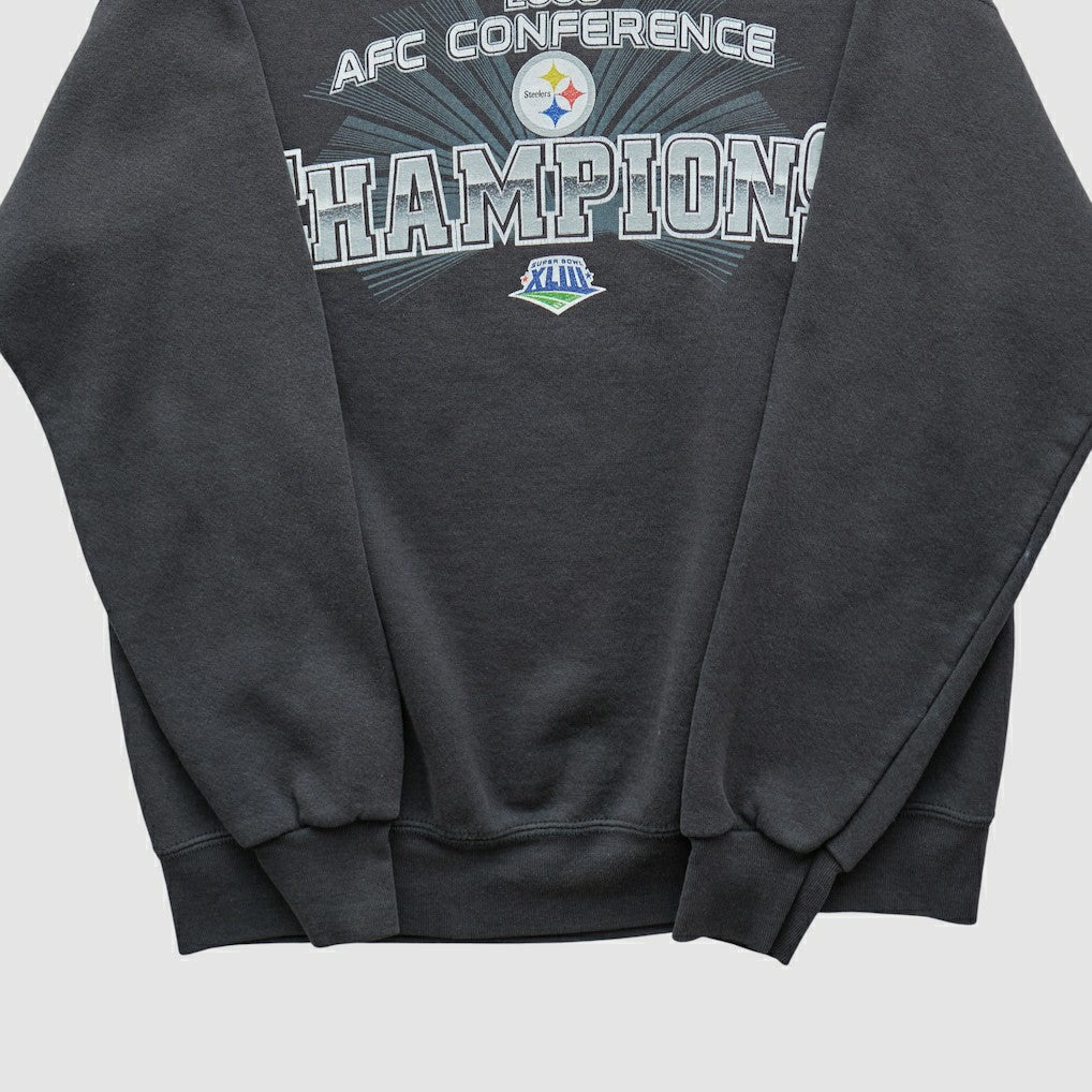 Pittsburgh Steelers NFL 2008 Pullover Sweatshirt - Charcoal Vintage - Fanatics