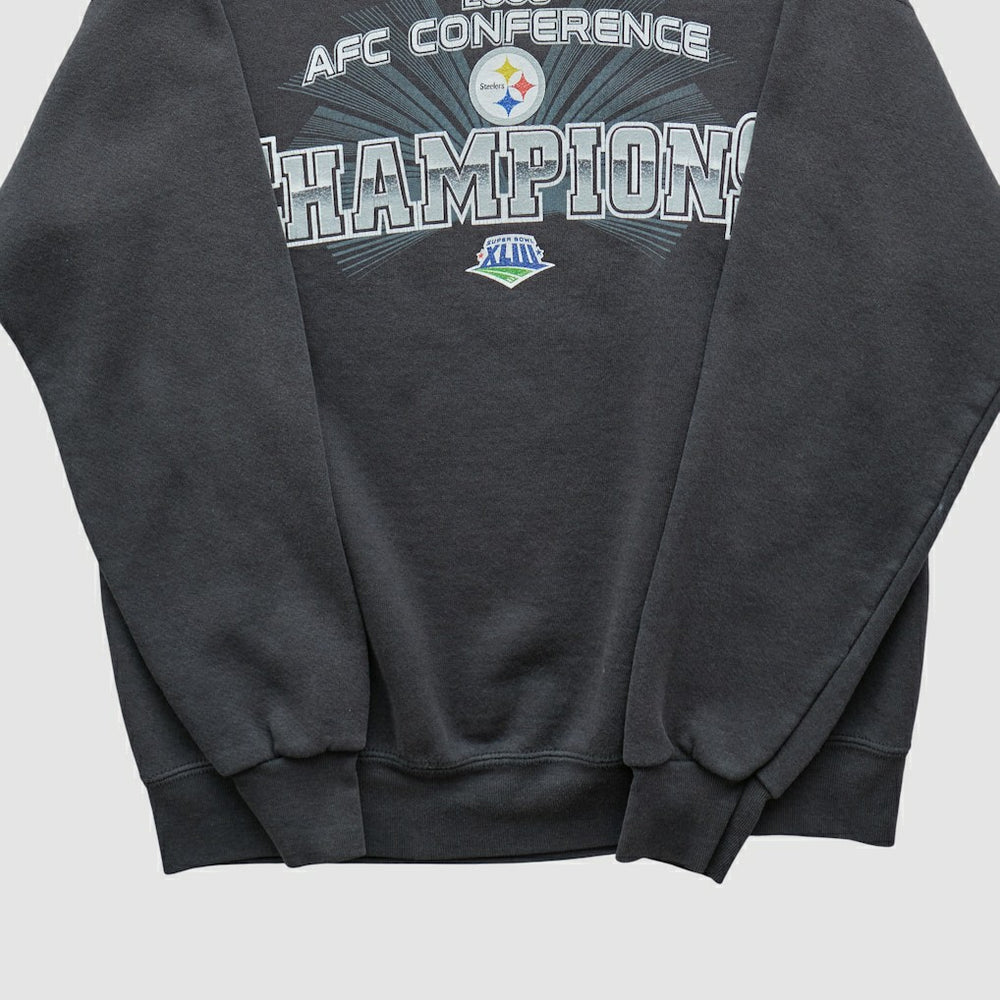 Pittsburgh Steelers NFL 2008 Pullover Sweatshirt - Charcoal Vintage - Fanatics