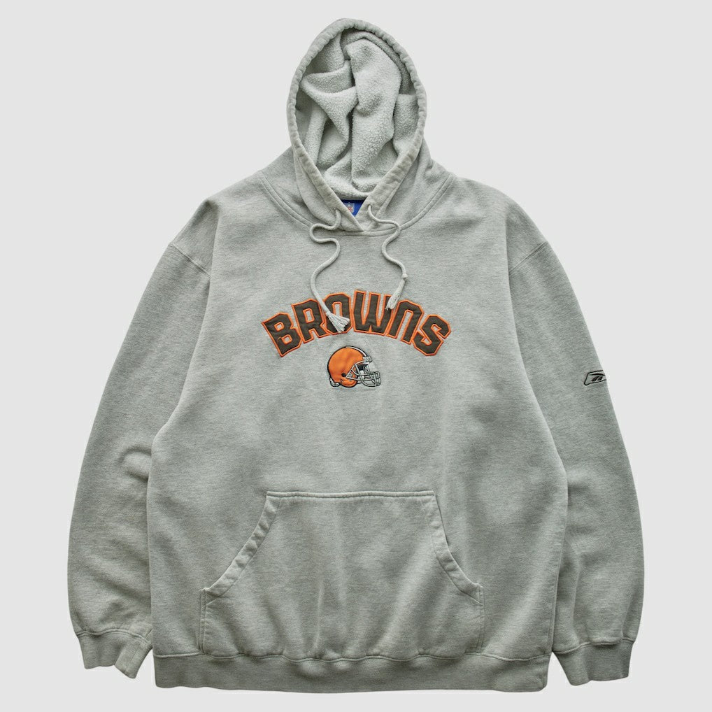 Cleveland Browns NFL 2000s Hooded Pullover Sweatshirt - Heather Gray Vintage - Fanatics