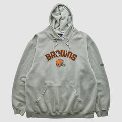 Cleveland Browns NFL 2000s Hooded Pullover Sweatshirt - Heather Gray Vintage - Fanatics