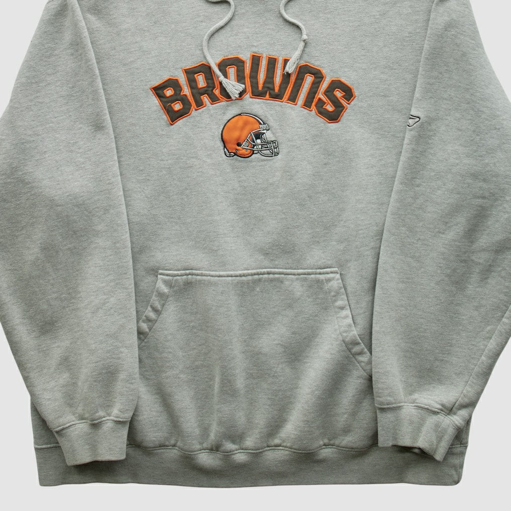 Cleveland Browns NFL 2000s Hooded Pullover Sweatshirt - Heather Gray Vintage - Fanatics