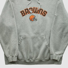 Cleveland Browns NFL 2000s Hooded Pullover Sweatshirt - Heather Gray Vintage - Fanatics