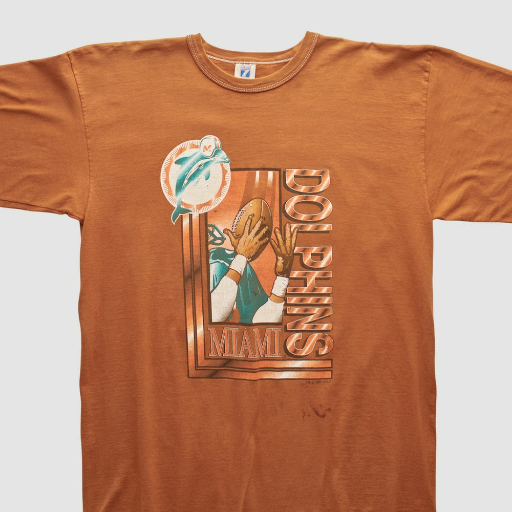 Miami Dolphins Logo 7 90s T-shirt - Orange Vintage - Fanatics