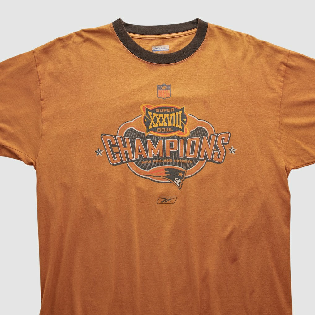 New England Patriots Reebok 2004 T-shirt - Orange Vintage - Fanatics