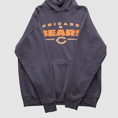 Chicago Bears NFL 2000s Hooded Pullover Sweatshirt - Charcoal Vintage - Fanatics