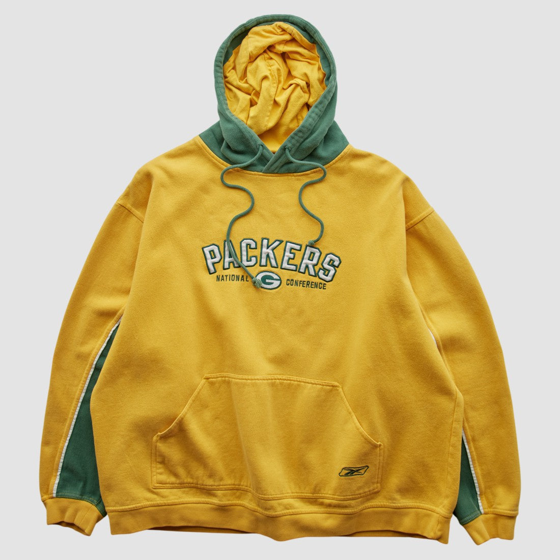 Green Bay Packers Reebok 2000s Hooded Pullover Sweatshirt - Yellow Vintage - Fanatics
