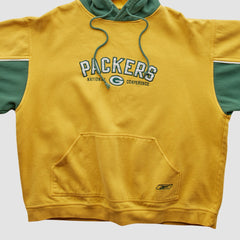 Green Bay Packers Reebok 2000s Hooded Pullover Sweatshirt - Yellow Vintage - Fanatics