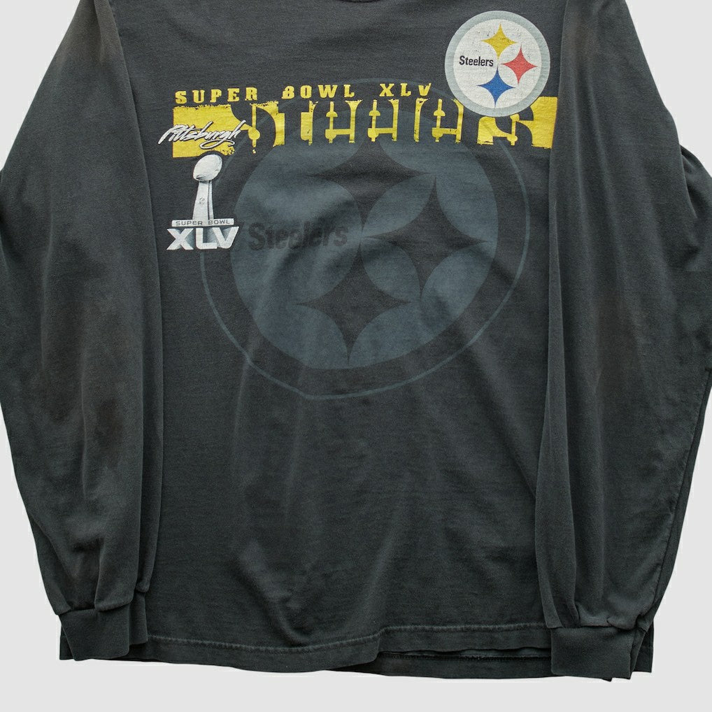 Pittsburgh Steelers NFL 2011 Long Sleeve T-shirt - Charcoal Vintage - Fanatics