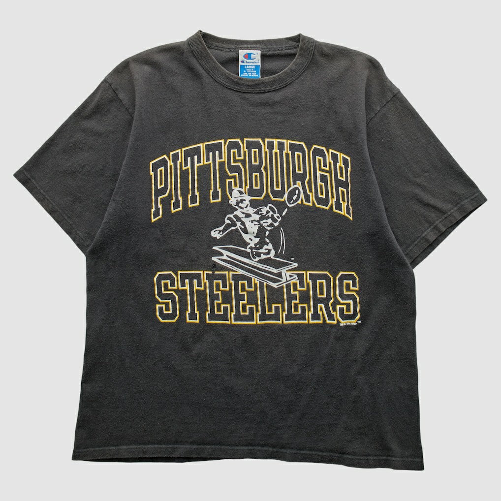 Pittsburgh Steelers Champion 1994 T-shirt - Black Vintage - Fanatics