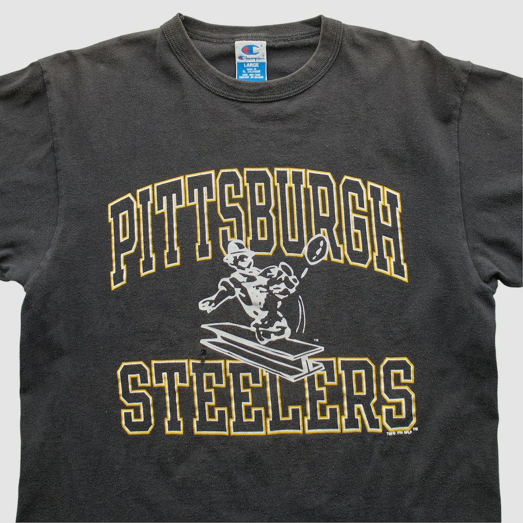 Pittsburgh Steelers Champion 1994 T-shirt - Black Vintage - Fanatics